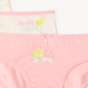 Conjunto de 7 bragas de jersey con estampado de limones para niña 