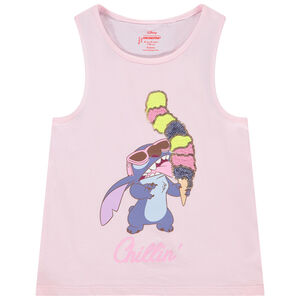 Camiseta sin mangas Stitch Disney con lentejuelas para niña Main Camiseta sin mangas Stitch Disney con lentejuelas para niña