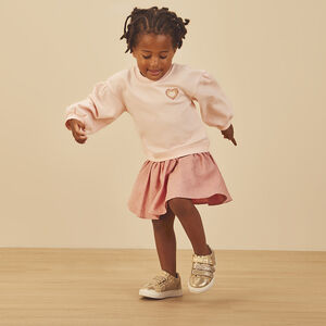 Vestido de punto 2 en 1 con estampado fantasía para bebé niña 