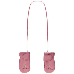 Manoplas unicornio forradas de sherpa para bebé niña 