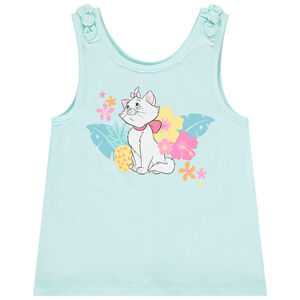 Camiseta sin mangas lisa con lazos y estampado de Marie de los Aristogatos Disney para bebé niña 