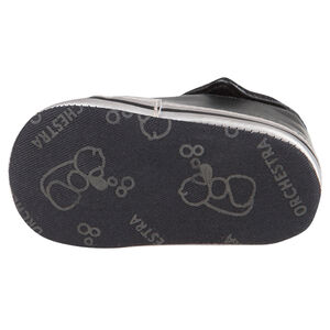 Zapatos merceditas de caña alta de color negro con pliegue y con cordones 