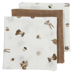 Pack de 3 muselinas medianas 70x70cm Me-Forest Animals Toffe 