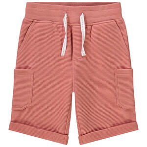 Bermudas de felpa con bolsillos tipo plastrón para niño  Main Bermudas de felpa con bolsillos tipo plastrón para niño