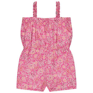 Combishort fluido estampado floral niña 