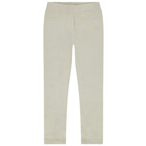 Jeggings de felpa lisa para niña 