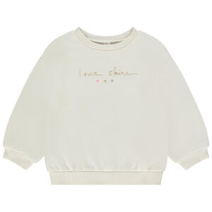 Sudadera oversize de felpa con bordados para bebé niña 