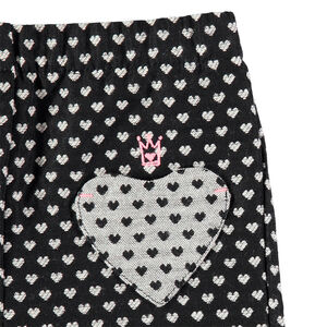Short con corazones de jacquard y bolsillos 