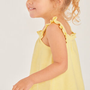 Ensemble 2 pièces tunique + short en maille fantaisie uni pour bébé fille 
