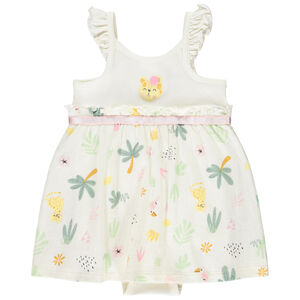 Pelele vestido 2 en 1 con estampado Jungle para bebé niña 