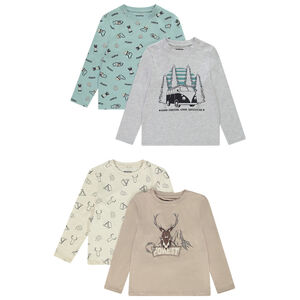 Camiseta de manga larga de punto con estampado montañas niño 