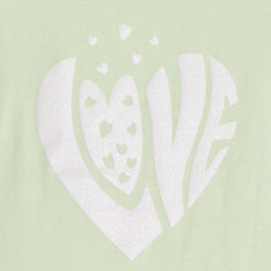 Camiseta de manga corta con estampado brillante niña 