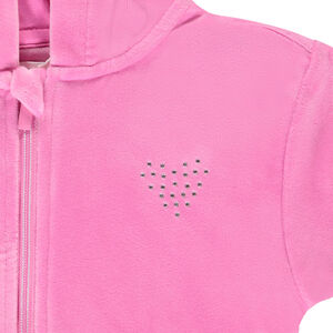 Conjunto de chándal total look de terciopelo para niña 