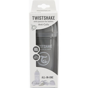 Biberon anti-colique 260 ml - Gris Pastel  