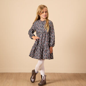 Vestido de manga larga con estampado fantasía para niña  Main Vestido de manga larga con estampado fantasía para niña