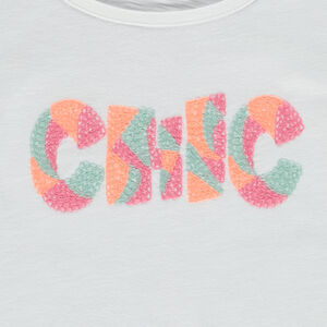 Camiseta manga corta bordado Chic para niña  Main Camiseta manga corta bordado Chic para niña