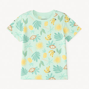 Camiseta de manga corta con estampado divertido para bebé niño 