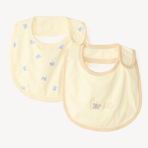 Conjunto de 2 baberos con motivos de mariposas para niña. 