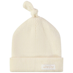 Gorro de punto acanalado con nudo para bebé niña 