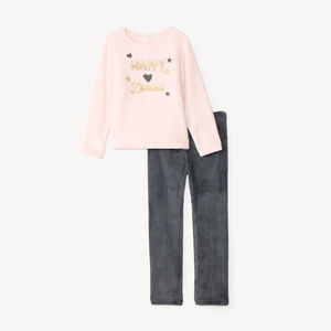 Set pyjama 2 pièces fantaisie en sherpa pour fille  