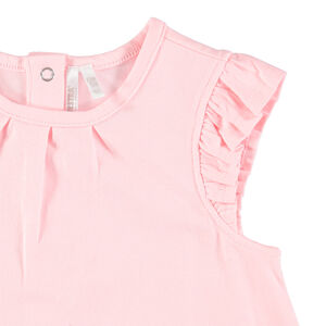 Pelele corto de algodón con mangas volantes para bebé niña 
