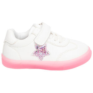 Zapatillas con cordones y velcro con estrellas brillantes para bebé niña 