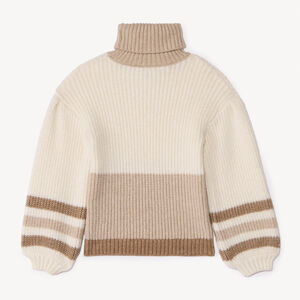 Jersey de punto oversize con cuello alto niña 