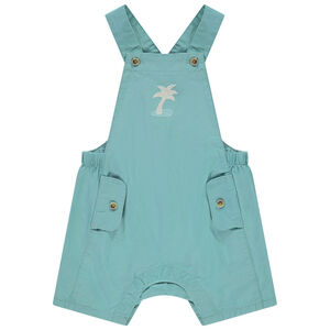 Salopette corta bordado palmera para bebé niño 