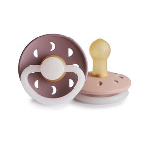Pack de 2 chupetes de látex 0-6M Moon Night TW. Mauve/ Blush 