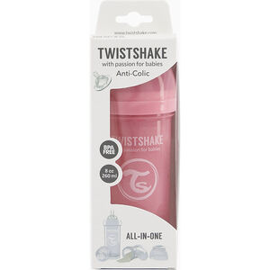 Biberón anticólicos 260 ml - Rosa pastel 