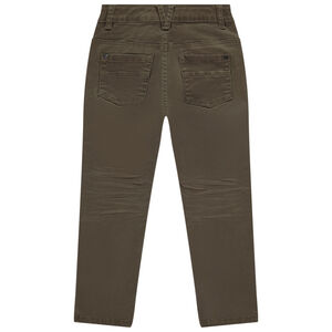 Pantalón de sarga lisa efecto arrugado niño 