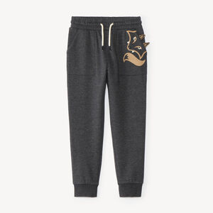 Pantalones de chándal para niño en felpa con bolsillo divertido 