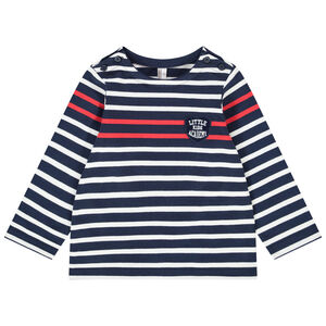 Marinière manches longues en jersey épais fantaisie pour bébé garçon Main Marinière manches longues en jersey épais fantaisie pour bébé garçon