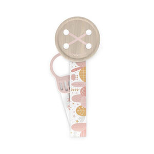 Attache-sucette ruban Dreams rose 