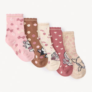 Lot de 5 paires de chaussettes à motifs Disney pour bébé fille Main Lot de 5 paires de chaussettes à motifs Disney pour bébé fille