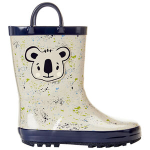 Botas de lluvia de goma con insignia de koala para bebé niño 