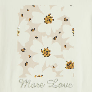 Camiseta de manga larga con estampado de flores niña 