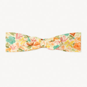 Diadema con efecto de nudo impreso con flores para niña bebé 