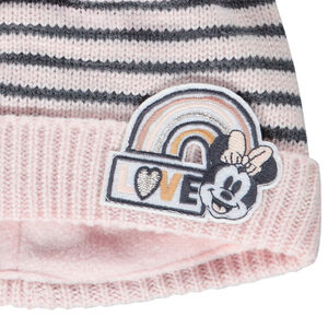 Gorro en tejido de punto con pompones en relieve Minnie Disney para bebé niña 
