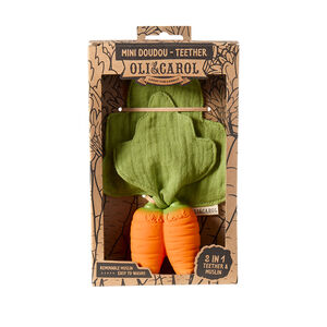 Cathy the Carrot Mini Doudou-Teether 