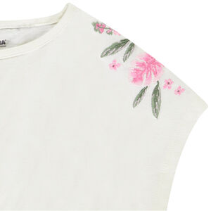 Top crop oversize elástico de manga corta para niña  Main Top crop oversize elástico de manga corta para niña
