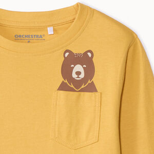 Camiseta de manga larga con estampado divertido de animal para niño 