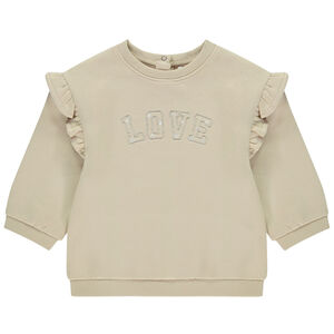 Sudadera de felpa con parche bordado para bebé niña 