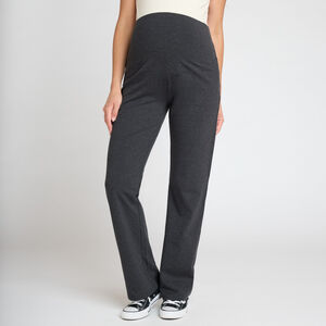 Pantalones para embarazada de corte ancho con banda alta 