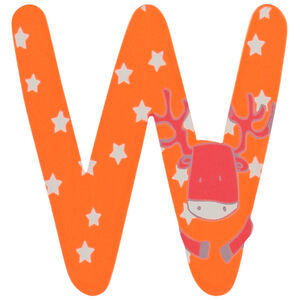 Letra de madera W 
