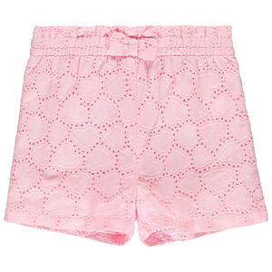 Short liso con bordado inglés y lazo decorativo para bebé niña  Main Short liso con bordado inglés y lazo decorativo para bebé niña