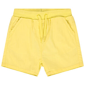 pantalon corto liso en toile y Cintura elastica 