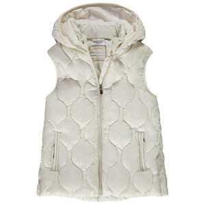 Doudoune larga sin mangas con capucha para niña 