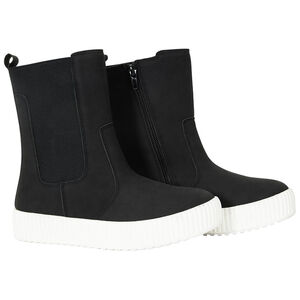 Botines de efecto ante con suela contrastante para niña 