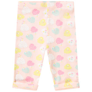 Pantalón pirata de punto con estampado fantasía para bebé niña 